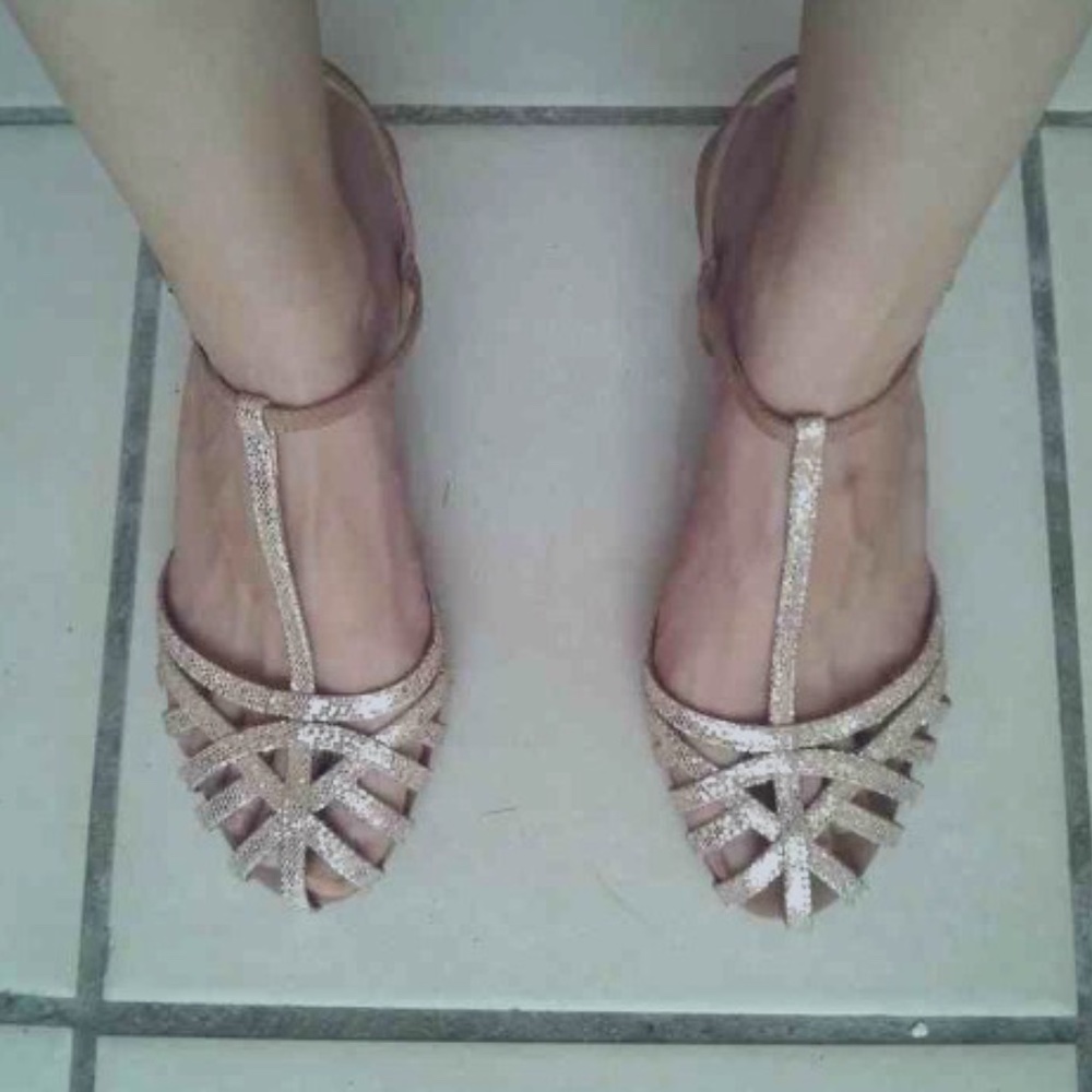 ISO: These sparkly closed toe wedge sandals